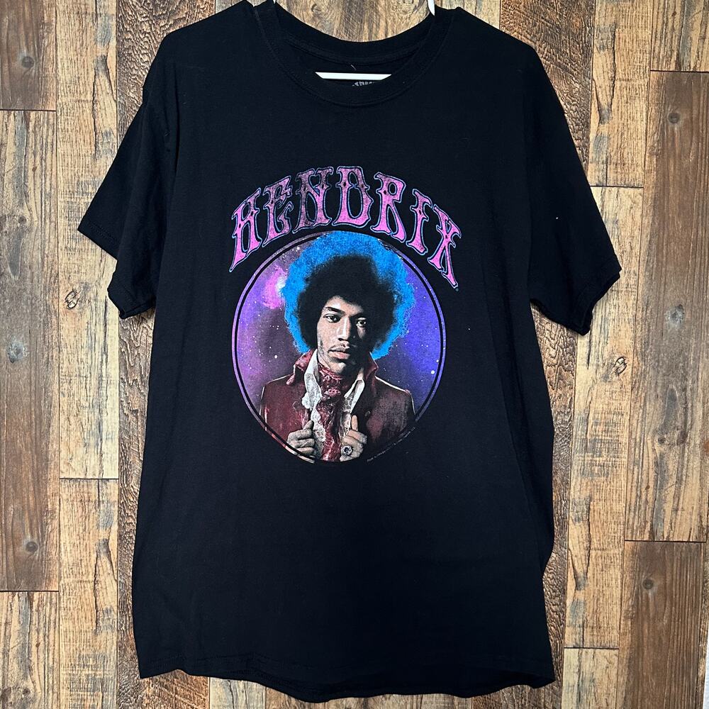 Jimi Hendrix Shirt Goodie Two Sleeves Size Large Mens Black Plurple